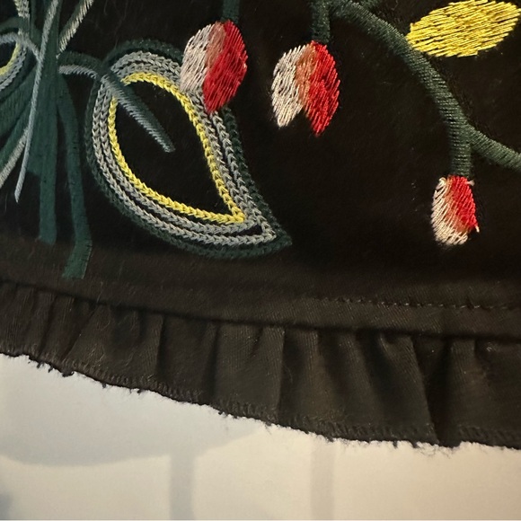 Black embroidered mini skirt - Picture 3 of 6